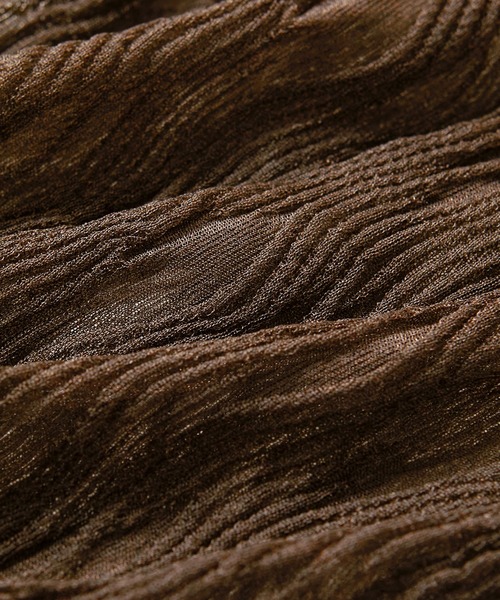 iRENE（アイレネ）の「ウェーブパターンニットポロ / Wave Pattern Knit Polo（ニット/セーター・レディース・ブラウン/グレー/アイボリー・36）」の22枚目の写真