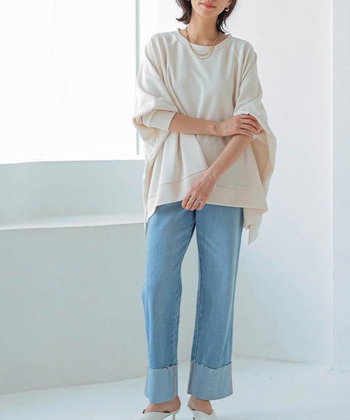 aquagarage(アクアガレージ)の「ロールアップデニムパンツ(デニムパンツ・レディース・インディゴブルー/ブルー/サックスブルー・M)」の9枚目の写真