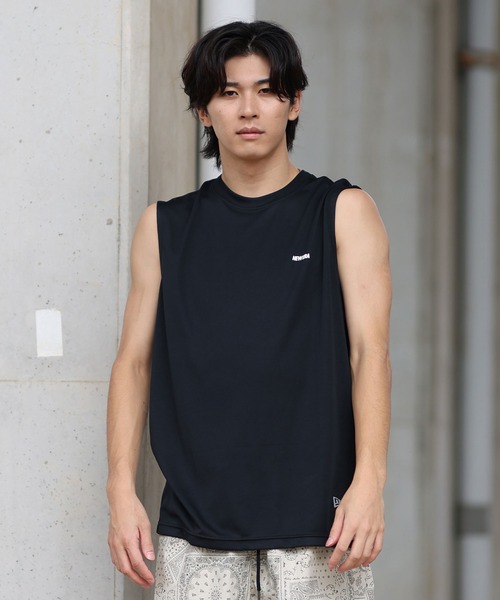 NEW ERA（ニューエラ）の「NEW ERA/ニューエラ タンクトップ バックプリント 速乾 14410167/14410168（タンクトップ・メンズ・ブラック/ホワイト・M/L/XL）」の13枚目の写真
