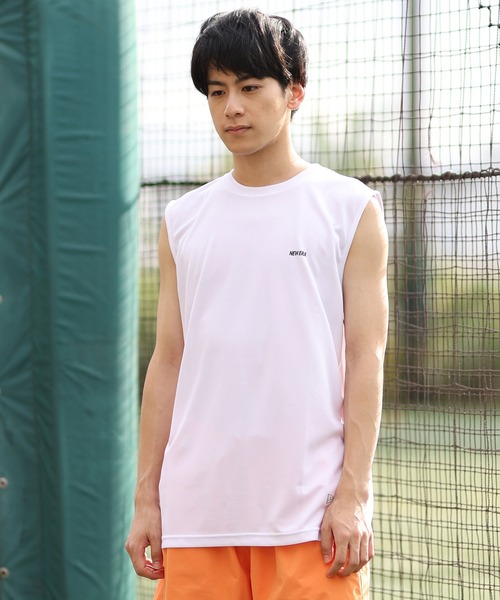 NEW ERA（ニューエラ）の「NEW ERA/ニューエラ タンクトップ バックプリント 速乾 14410167/14410168（タンクトップ・メンズ・ブラック/ホワイト・M/L/XL）」の4枚目の写真