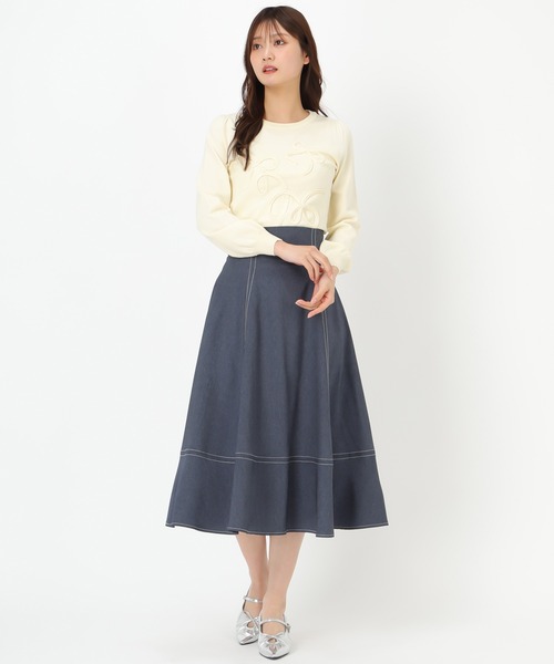 MISCH MASCH(ミッシュマッシュ)の「リボンコード刺繍ニット(ニット/セーター・レディース・イエロー/グリーン/ホワイト・フリ-)」の18枚目の写真