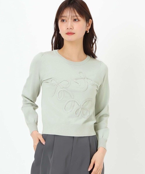 MISCH MASCH(ミッシュマッシュ)の「リボンコード刺繍ニット(ニット/セーター・レディース・イエロー/グリーン/ホワイト・フリ-)」の20枚目の写真