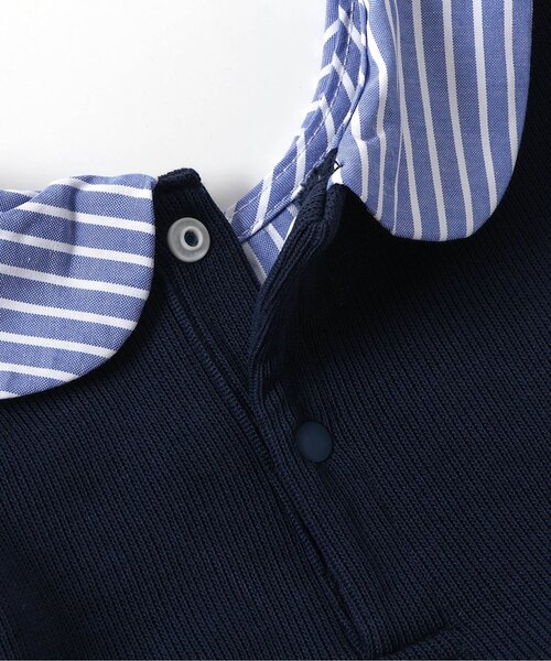 apres les cours（アプレレクール）の「【ジュニア対応】襟刺繍ベストドッキングトップス（シャツ/ブラウス・キッズ・ストライプ/ピンク・80/90/100/110/120/130/140）」の17枚目の写真