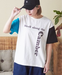 21/-OE天竺ハードウォッシュロゴプリントTシャツ