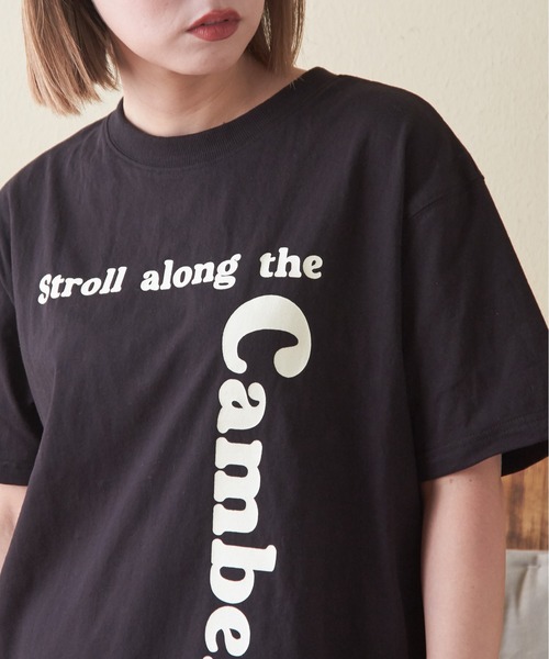 CUBE SUGAR(キューブシュガー)の「21/-OE天竺ハードウォッシュロゴプリントTシャツ(Tシャツ/カットソー・レディース・マルチ/ブラック/オレンジ/ナチュラル/ブルー・M)」の14枚目の写真