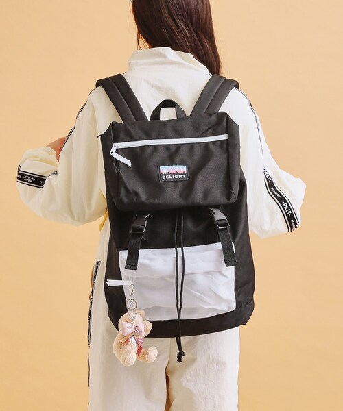 PINK-latte（ピンクラテ）の「【容量約２６．５Ｌ】フラップリュック（バックパック/リュック・キッズ・ホワイト/ライトパープル/ライトブルー・00）」の2枚目の写真