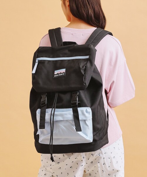 PINK-latte（ピンクラテ）の「【容量約２６．５Ｌ】フラップリュック（バックパック/リュック・キッズ・ホワイト/ライトパープル/ライトブルー・00）」の3枚目の写真