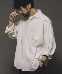 HINSON | HINSON/ヒンソン レギュラーカラー ロングスリーブシャツ/シワ加工/リラックスフィット(シャツ/ブラウス)