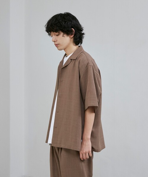 coen（コーエン）の「リネンライクオープンカラーシャツ（シャツ/ブラウス・メンズ・ダークグレー/ナチュラル/ブラウン/コバルトブルー・L/M/S/XL）」の10枚目の写真