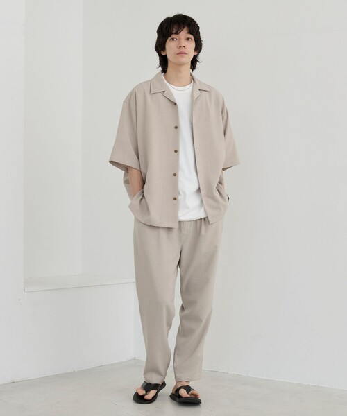 coen（コーエン）の「リネンライクオープンカラーシャツ（シャツ/ブラウス・メンズ・ダークグレー/ナチュラル/ブラウン/コバルトブルー・L/M/S/XL）」の20枚目の写真