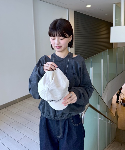 mline（エムライン）の「[mline]マルチビッグスウェット（Tシャツ/カットソー・レディース・グレー/チャコールグレー/イエロー・FREE）」の10枚目の写真
