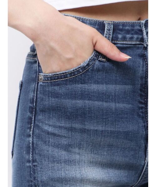 セール】H/W GD embossダメージスキニーデニムパンツ（デニム