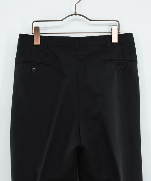 vintage y2k ブラックスラックス　生地◎ ヴィンテージ古着】90's-Y2K Haggar 2タック ダブル スラックス