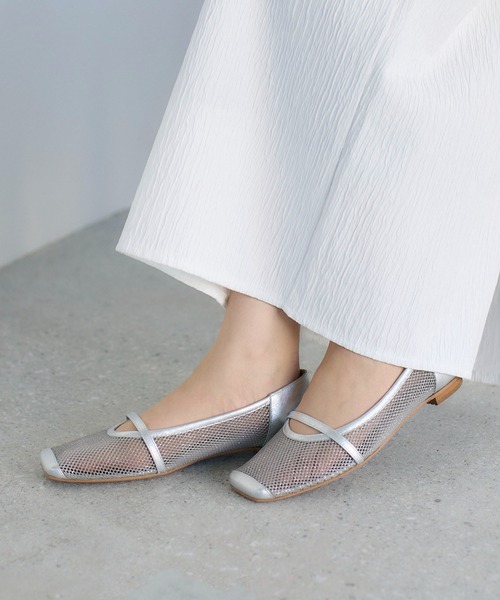 セール】スクエアトゥメッシュパンプス（パンプス）｜Mode et Jacomo