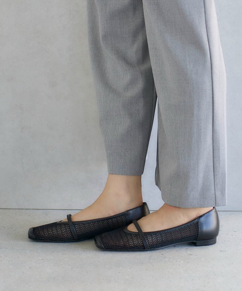 セール】スクエアトゥメッシュパンプス（パンプス）｜Mode et Jacomo