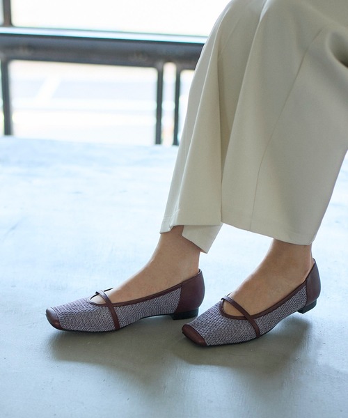 セール】スクエアトゥメッシュパンプス（パンプス）｜Mode et Jacomo