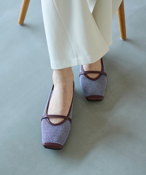 セール】スクエアトゥメッシュパンプス（パンプス）｜Mode et Jacomo