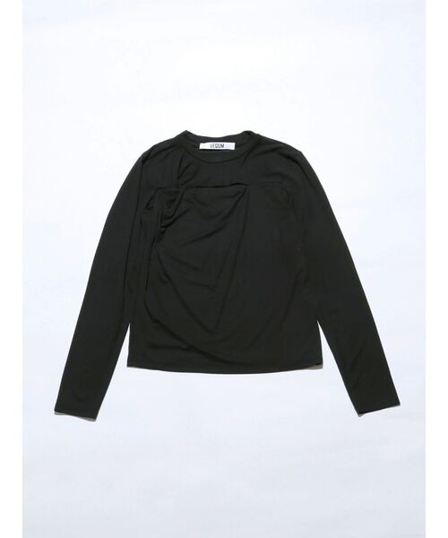 VEQUM（VEQUM）の「【VEQUM】TWIST CUTTING TOPS（Tシャツ/カットソー・レディース・ブラック/ホワイト・FREE）」の19枚目の写真