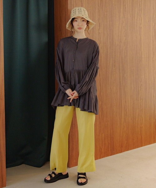 niko and...(ニコアンド)の「プレミアムローンティアードブラウス(シャツ/ブラウス・レディース・ブルー/ホワイト/ラベンダー/チャコール・MEDIUM/LARGE)」の5枚目の写真