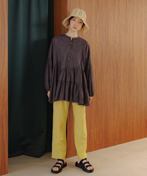 niko and...(ニコアンド)の「プレミアムローンティアードブラウス(シャツ/ブラウス・レディース・ブルー/ホワイト/ラベンダー/チャコール・MEDIUM/LARGE)」の6枚目の写真