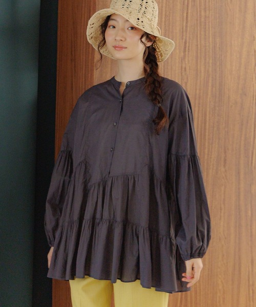 niko and...(ニコアンド)の「プレミアムローンティアードブラウス(シャツ/ブラウス・レディース・ブルー/ホワイト/ラベンダー/チャコール・MEDIUM/LARGE)」の10枚目の写真