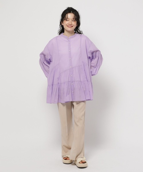 niko and...(ニコアンド)の「プレミアムローンティアードブラウス(シャツ/ブラウス・レディース・ブルー/ホワイト/ラベンダー/チャコール・MEDIUM/LARGE)」の22枚目の写真