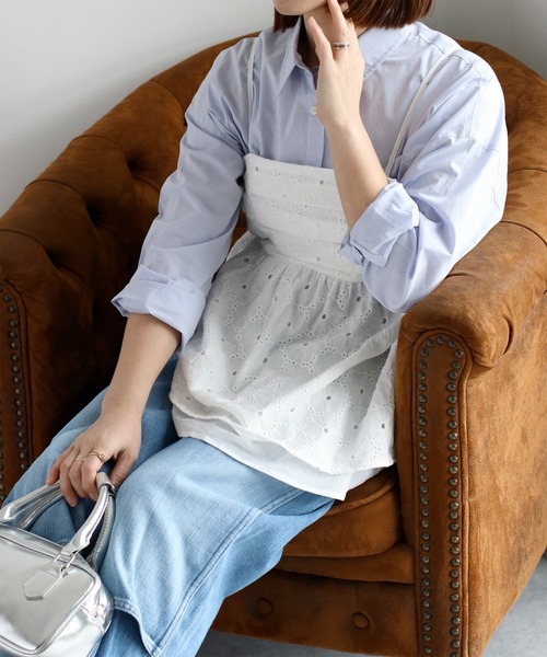cepo(セポ)の「刺繍スカラップビスチェ(キャミソール・レディース・オフホワイト/ベージュ/ブラック・M)」の2枚目の写真