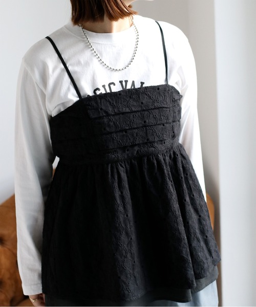 かぐれ　スカラップ刺繍キャミソール かぐれ（カグレ）の「スカラップ刺繍キャミソール（キャミソール