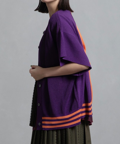 MARECHAL TERRE（マルシャルテル）の「メッシュカーデ（ニット/セーター・レディース・オレンジ/イエロー/ライトパープル/ネイビー・MEDIUM）」の13枚目の写真