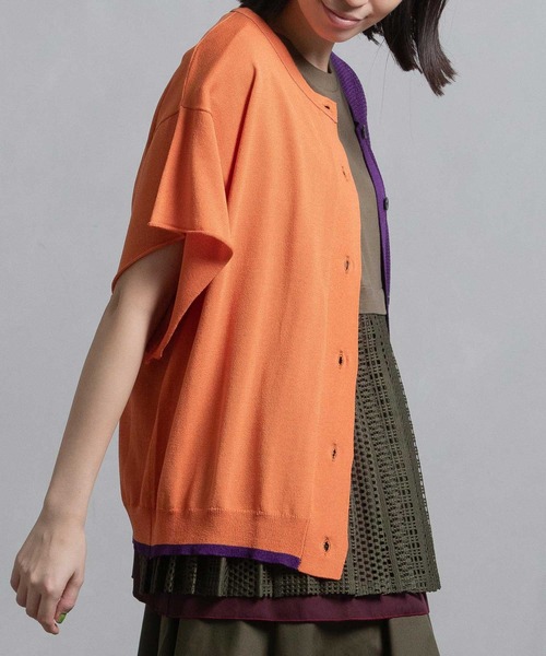 MARECHAL TERRE（マルシャルテル）の「メッシュカーデ（ニット/セーター・レディース・オレンジ/イエロー/ライトパープル/ネイビー・MEDIUM）」の15枚目の写真