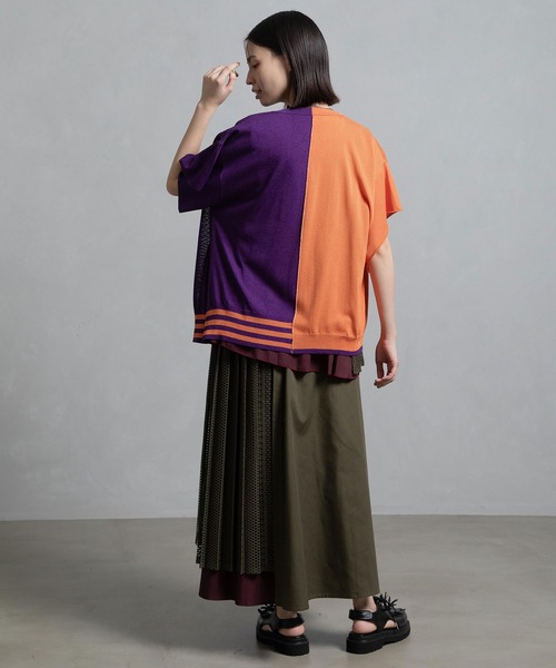 MARECHAL TERRE（マルシャルテル）の「メッシュカーデ（ニット/セーター・レディース・オレンジ/イエロー/ライトパープル/ネイビー・MEDIUM）」の16枚目の写真