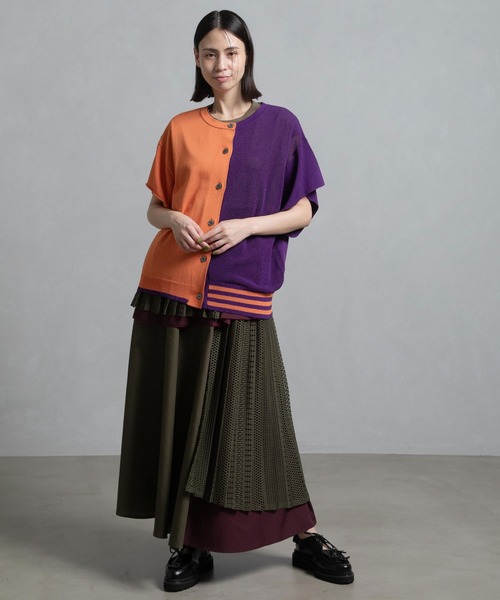 MARECHAL TERRE（マルシャルテル）の「メッシュカーデ（ニット/セーター・レディース・オレンジ/イエロー/ライトパープル/ネイビー・MEDIUM）」の17枚目の写真