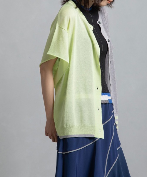 MARECHAL TERRE（マルシャルテル）の「メッシュカーデ（ニット/セーター・レディース・オレンジ/イエロー/ライトパープル/ネイビー・MEDIUM）」の18枚目の写真