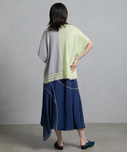 MARECHAL TERRE（マルシャルテル）の「メッシュカーデ（ニット/セーター・レディース・オレンジ/イエロー/ライトパープル/ネイビー・MEDIUM）」の6枚目の写真