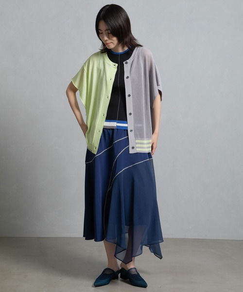 MARECHAL TERRE（マルシャルテル）の「メッシュカーデ（ニット/セーター・レディース・オレンジ/イエロー/ライトパープル/ネイビー・MEDIUM）」の8枚目の写真