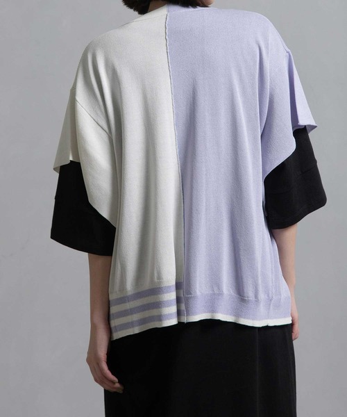 MARECHAL TERRE（マルシャルテル）の「メッシュカーデ（ニット/セーター・レディース・オレンジ/イエロー/ライトパープル/ネイビー・MEDIUM）」の11枚目の写真