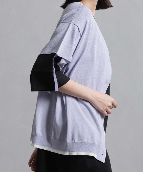 MARECHAL TERRE（マルシャルテル）の「メッシュカーデ（ニット/セーター・レディース・オレンジ/イエロー/ライトパープル/ネイビー・MEDIUM）」の20枚目の写真