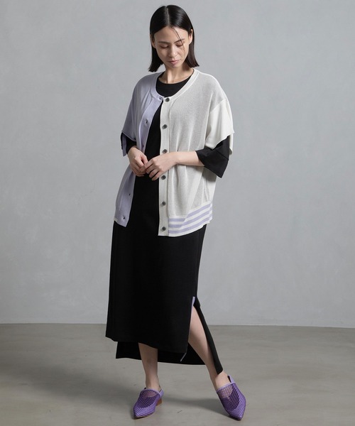 MARECHAL TERRE（マルシャルテル）の「メッシュカーデ（ニット/セーター・レディース・オレンジ/イエロー/ライトパープル/ネイビー・MEDIUM）」の22枚目の写真