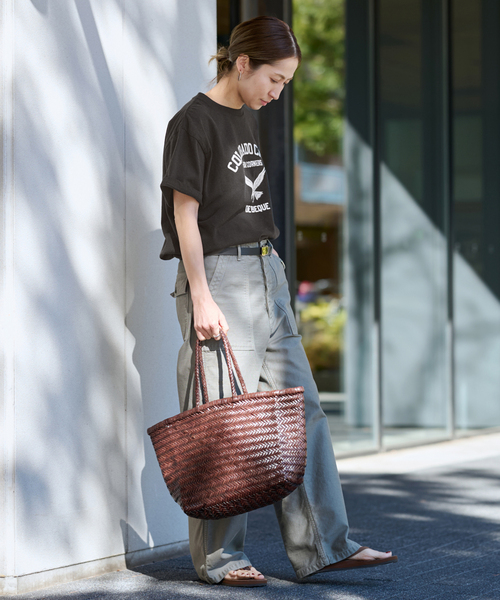 FRAMeWORK(フレームワーク)の「≪追加≫GULFCOAST SPORTSWEAR 別注CREW TEE(Tシャツ/カットソー・レディース・ライトグレー/ホワイト/ブラウン/ブラック・FREE)」の6枚目の写真