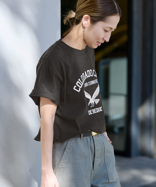 FRAMeWORK(フレームワーク)の「≪追加≫GULFCOAST SPORTSWEAR 別注CREW TEE(Tシャツ/カットソー・レディース・ライトグレー/ホワイト/ブラウン/ブラック・FREE)」の10枚目の写真