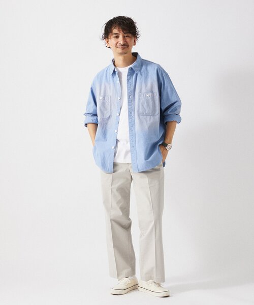 JOURNAL STANDARD relume(ジャーナルスタンダード レリューム)の「HOUSE HOLD / ハウスホールド オーバーサイズ シャンブレー シャツ(シャツ/ブラウス・メンズ・グリーン/サックスブルー/ブラック・LARGE/MEDIUM)」の11枚目の写真