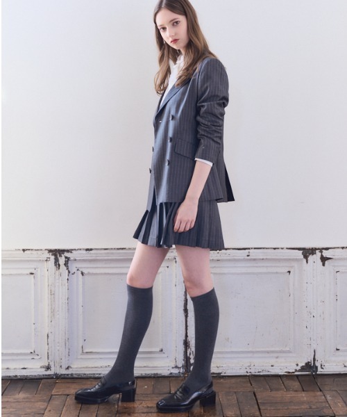 Meline M(メリンエム)の「Timeless Modern Stripe Jacket タイムレスモダンストライプジャケット(テーラードジャケット・レディース・グレー・FREE)」の16枚目の写真
