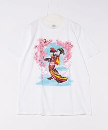 AVALON(U.Q)（アバロン）の「桜舞姫（白） JINプラス半袖Tシャツ（Tシャツ/カットソー）」