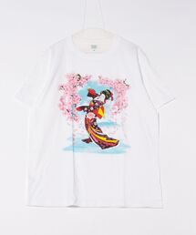 AVALON(U.Q)（アバロン）の「桜舞姫（白） JINプラス半袖Tシャツ（Tシャツ/カットソー）」