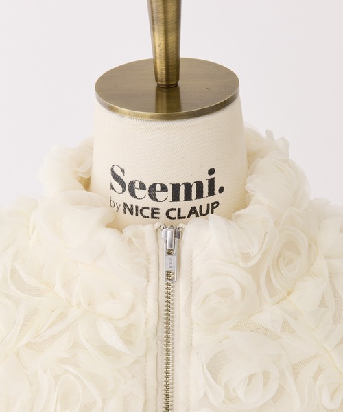 【Seemi.】3Dローズショートブルゾン