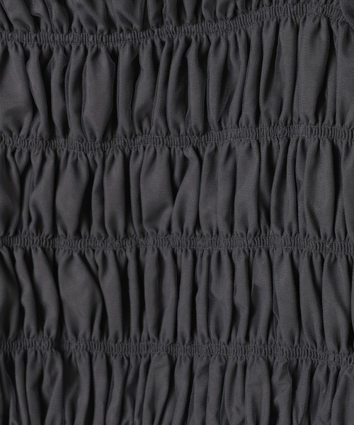 セール】シャーリングチュールブラウス 327109（シャツ/ブラウス