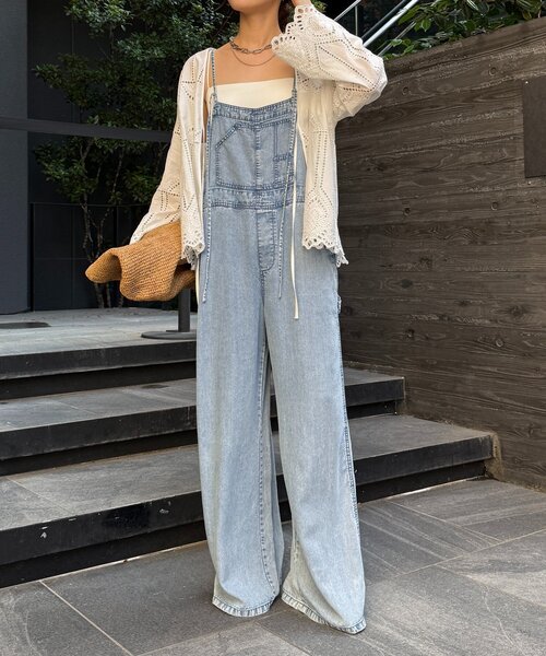 新色追加】リヨセルデニムオールインワン（つなぎ