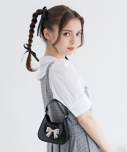 DearMyLoveRose（ディアマイラブローズ）の「リボンモチーフ2wayハンドバッグ（トートバッグ・レディース・シルバー/ブラック系その他/ベビーピンク/ピンク系その他/ブラック/ホワイト/ホワイト系その他・FREE）」の15枚目の写真