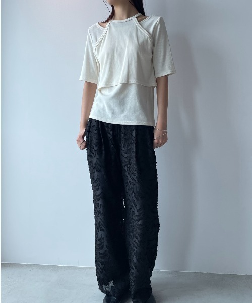 AIC.(エーアイシー)の「ホルターレイヤードリブトップス(Tシャツ/カットソー・レディース・アイボリー/ブラック・FREE)」の22枚目の写真
