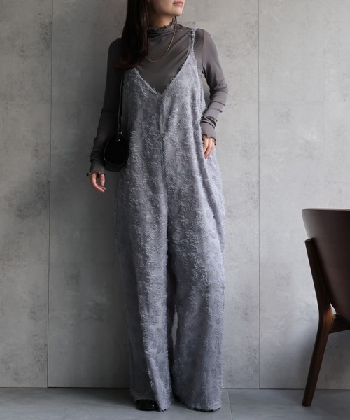 セール】フラワージャガードキャミサロペット（サロペット